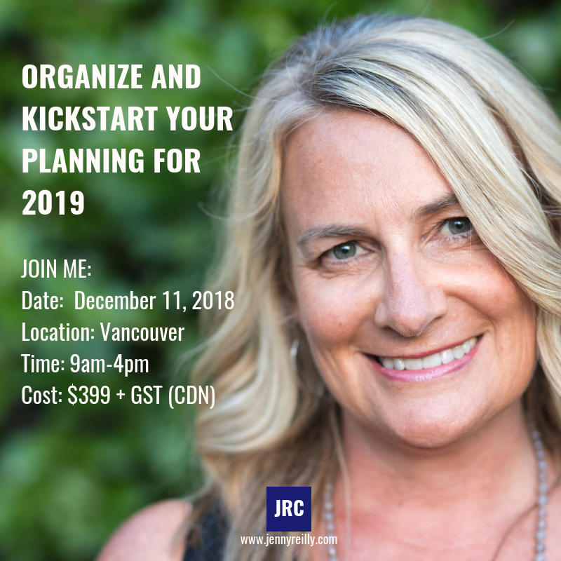 Organize and Kickstart your Planning for 2019 Workshop